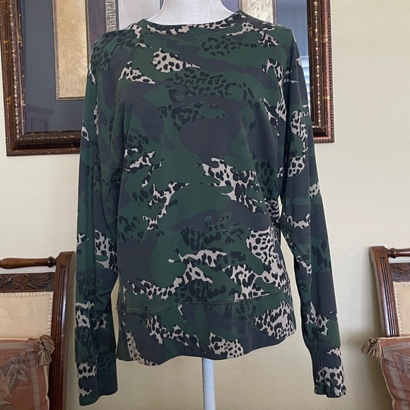 Zadig & Voltaire camo and leopard combo print sweater - Picture 3 of 9
